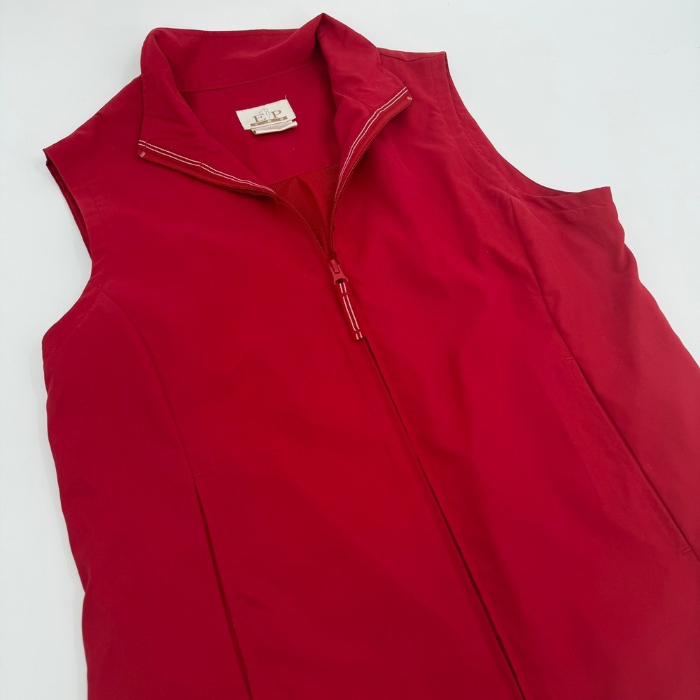 EP Pro Golf Vest Sleeveless Full Zip Performance Modern Women Size Medium Red